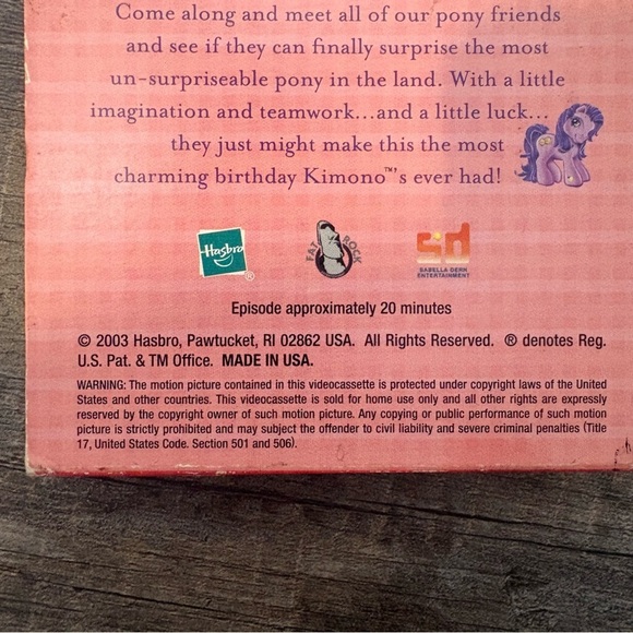 My Little Pony A Charming Birthday (VHS, 2003) Hasbro Factory Sealed - Picture 4 of 5